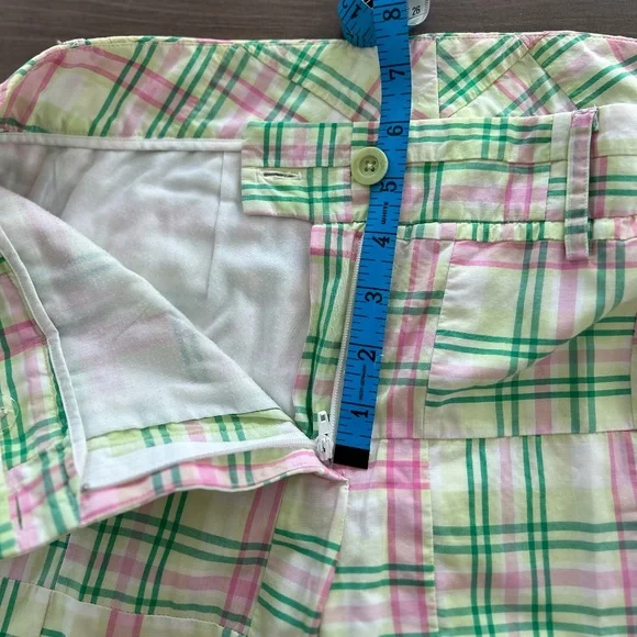 Lilly Pulitzer Madras Summer Pants Defined! Pinks + Greens + White Sz 6 - Picture 9 of 16